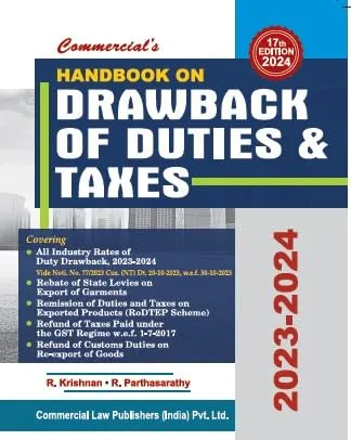Handbook on Drawback of Duties and Taxes 17th Edition