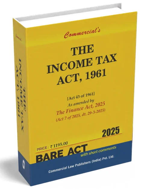 Income Tax Act,1961 As amended by The Finance Act, 2025