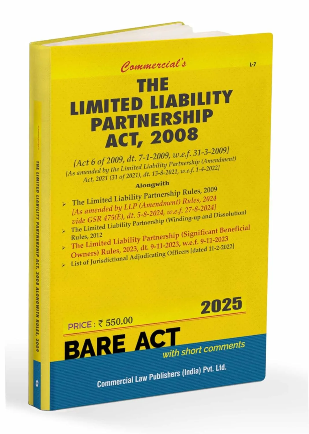 Limited Liability Partnership Act, 2008 with Rules, 2009