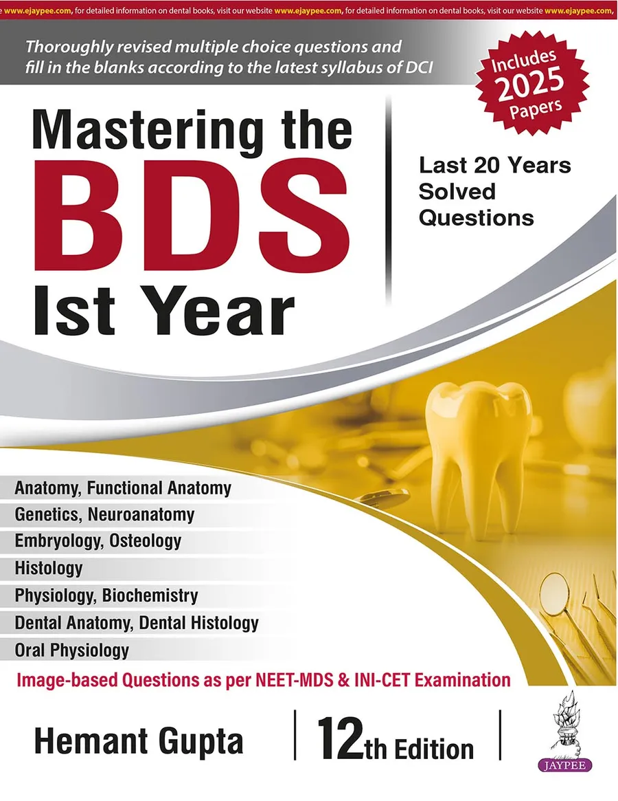 Mastering The Bds 1St Year (Last 20 Years Solved Questions) | Paperback