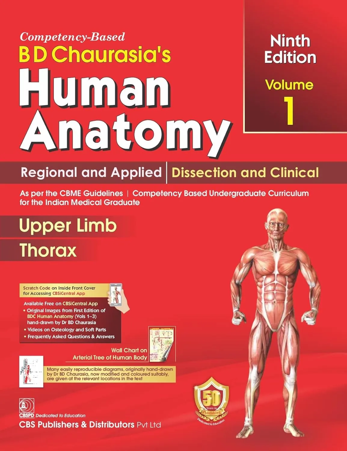 (Old)Bd Chaurasias Human Anatomy Vol.1,Regional And Applied Dissection And Clinical Upper Limb Thorax | Paperback