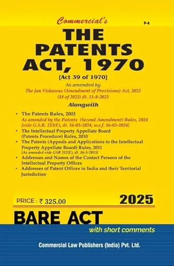Patents Act, 1970 with Rules, 2003
