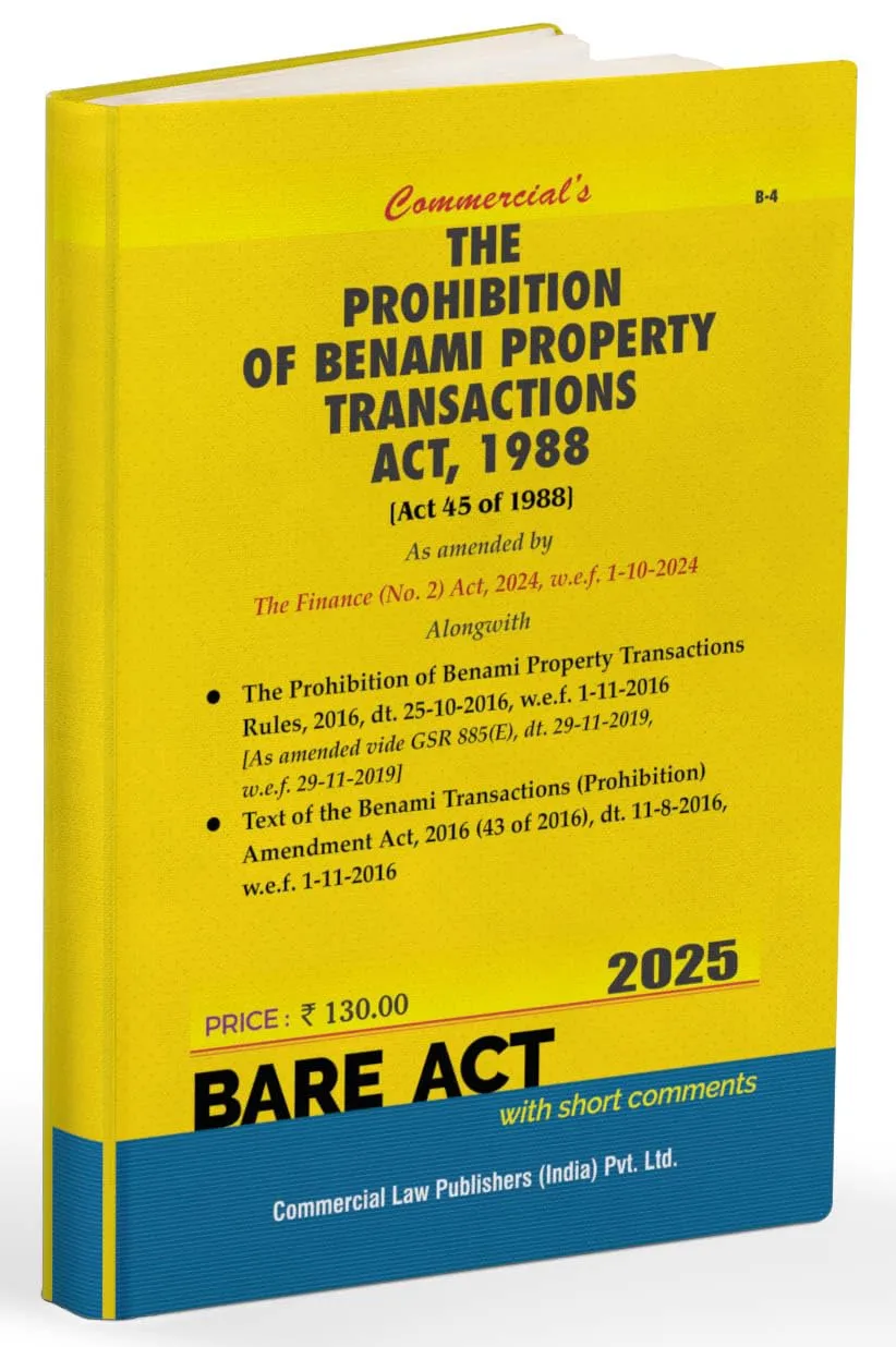 Prohibition of Benami Property Transactions Act, 1988 with Rules, 2016