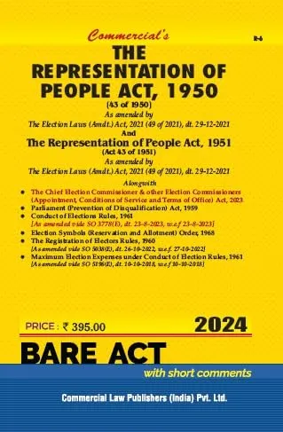 Representation of the People Act, 1950 and Representation of the PeopleAct, 1951 alongwith allied Rules