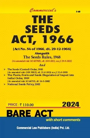 Seeds Act, 1966 with Rules, 1968