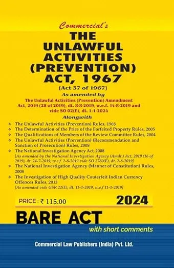 Unlawful Activities (Prevention) Act, 1967 alongwith Rules, 1968