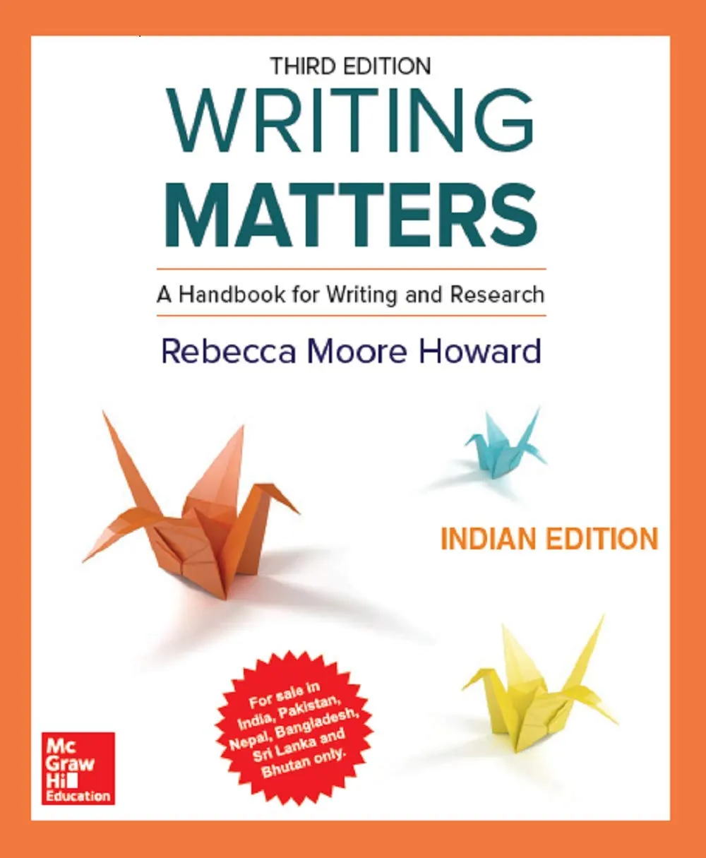 Writing Matters A Handbook For Writing And Research | Third Edition | Paperback