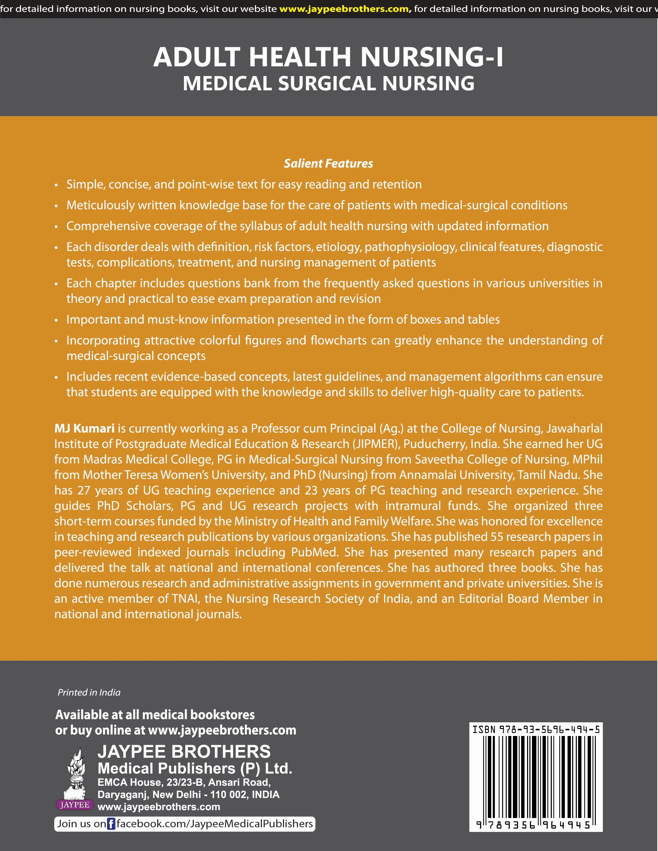 Adult Health Nursing-I | Medical Surgical Nursing | 2nd Edition | Reprint