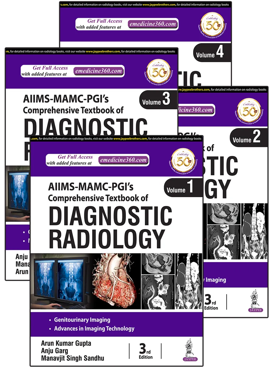AIIMS-MAMC-PGIs Comprehensive Textbook of Diagnostic Radiology (4 Volumes)