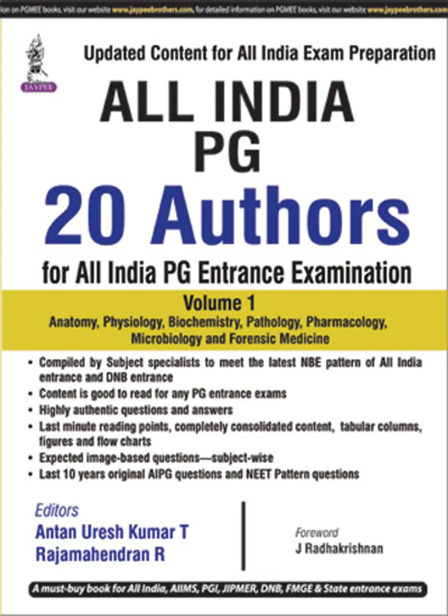 All India PG 20 Authors for All India PG Entrance Examination (Volume 1)