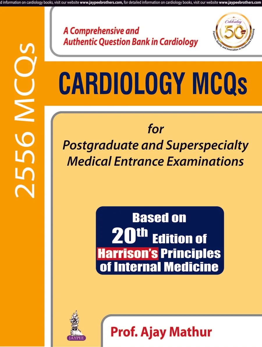 Image of Cardiology MCQs for Postgraduate and Superspecialty Medical Entrance Examinations
