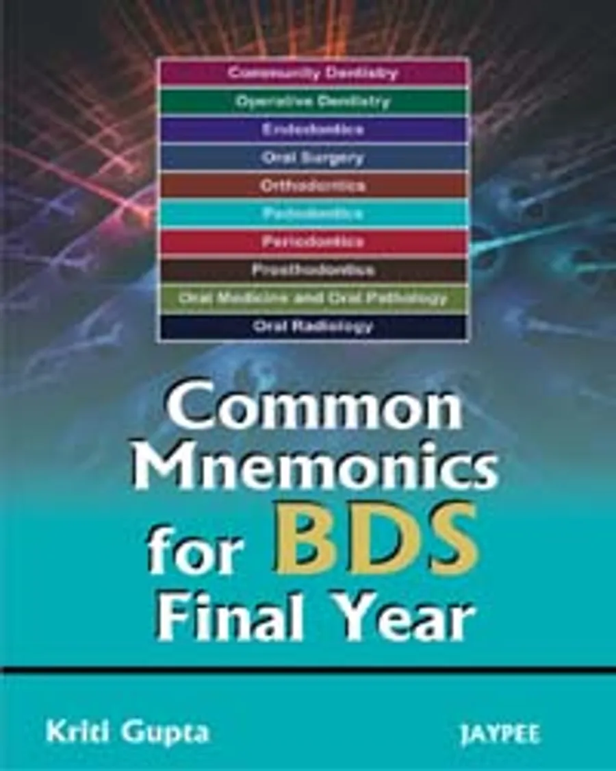 Common Mnemonics for BDS Final Year