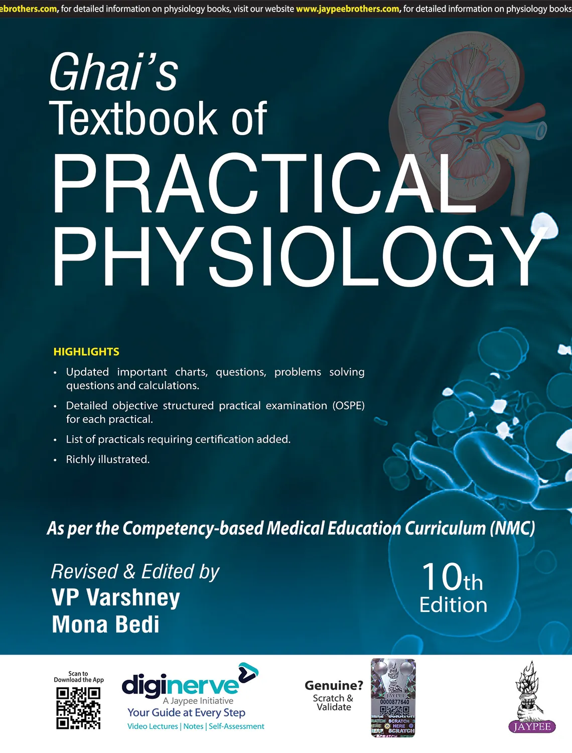 Ghai’s Textbook of Practical Physiology - 10th Edition 2023