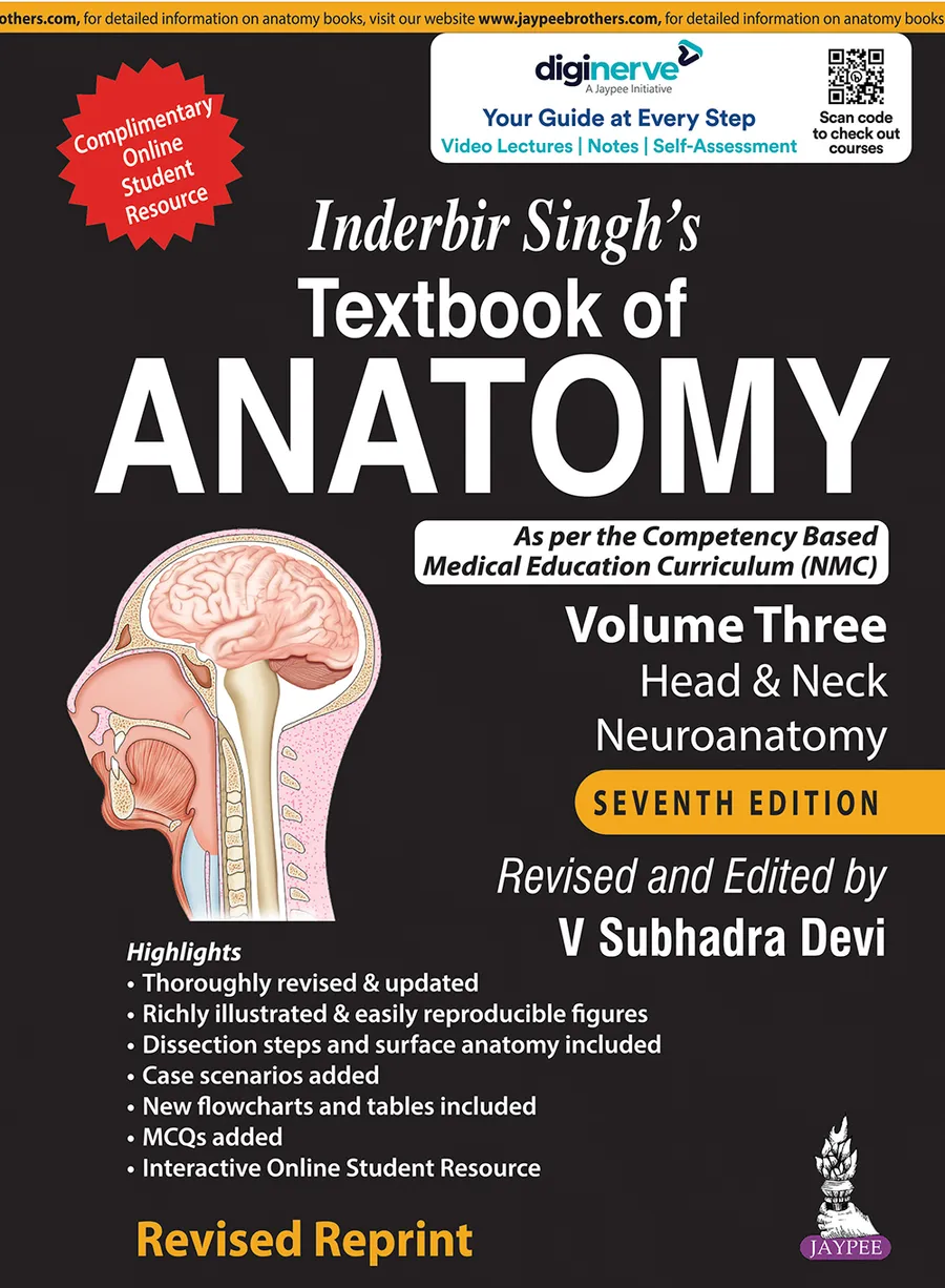 Inderbir Singhs Textbook of Anatomy (Volume 3 | Head & Neck and Neuroanatomy)