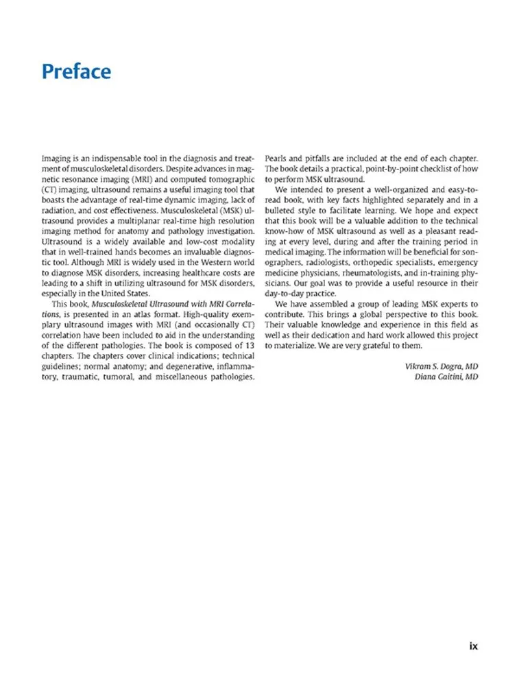 Musculoskeletal Ultrasound With MRI Correlations