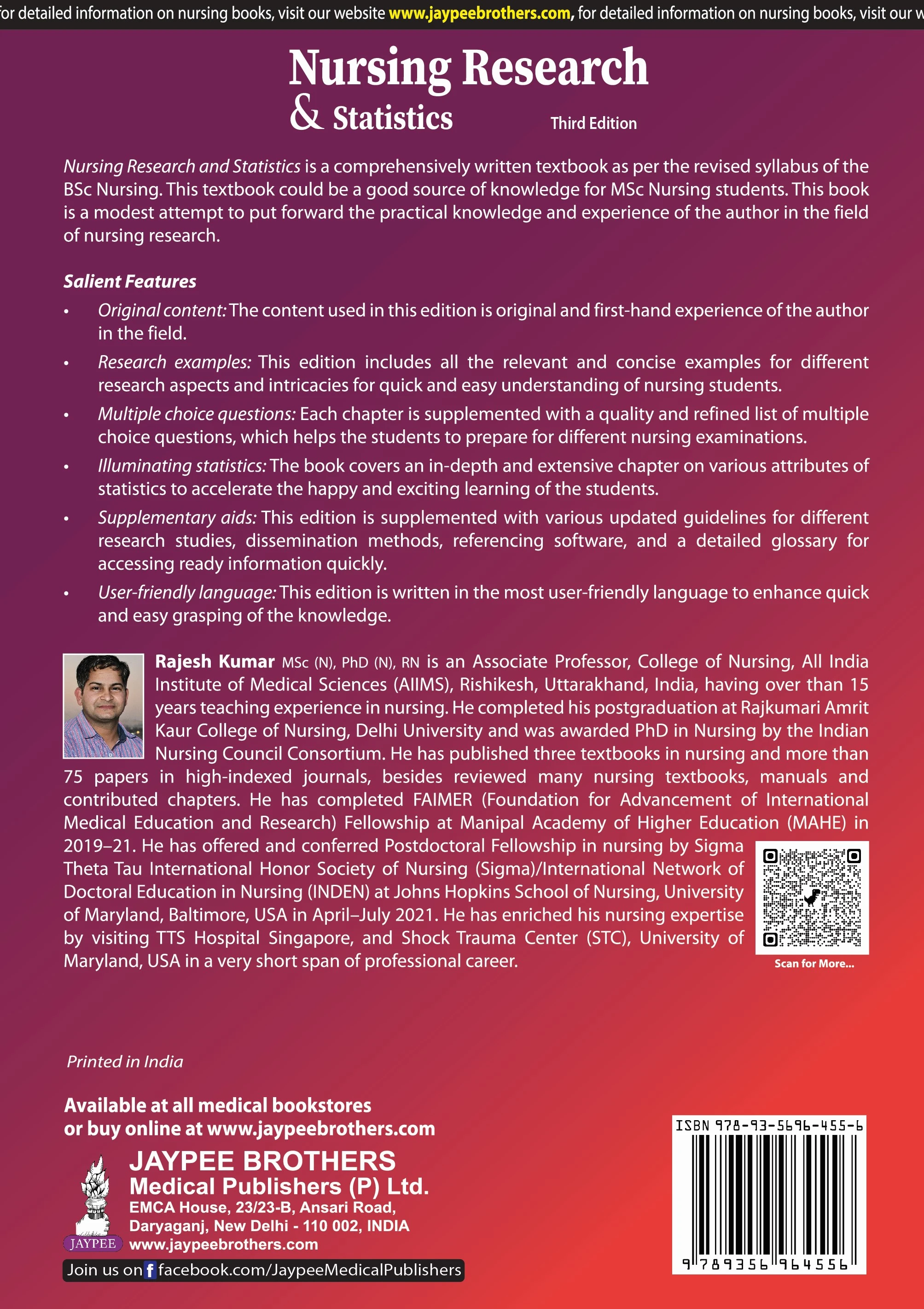Nursing Research & Statistics Third Edition | Reprint | Rajesh Kumar