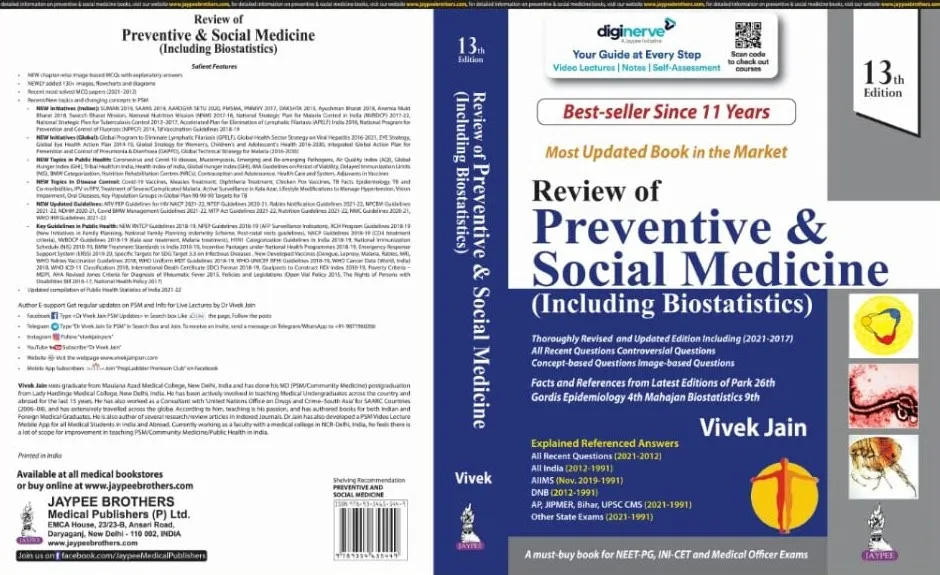 Review of Preventive & Social Medicine (Including Biostatistics) - 13 Edition 2021