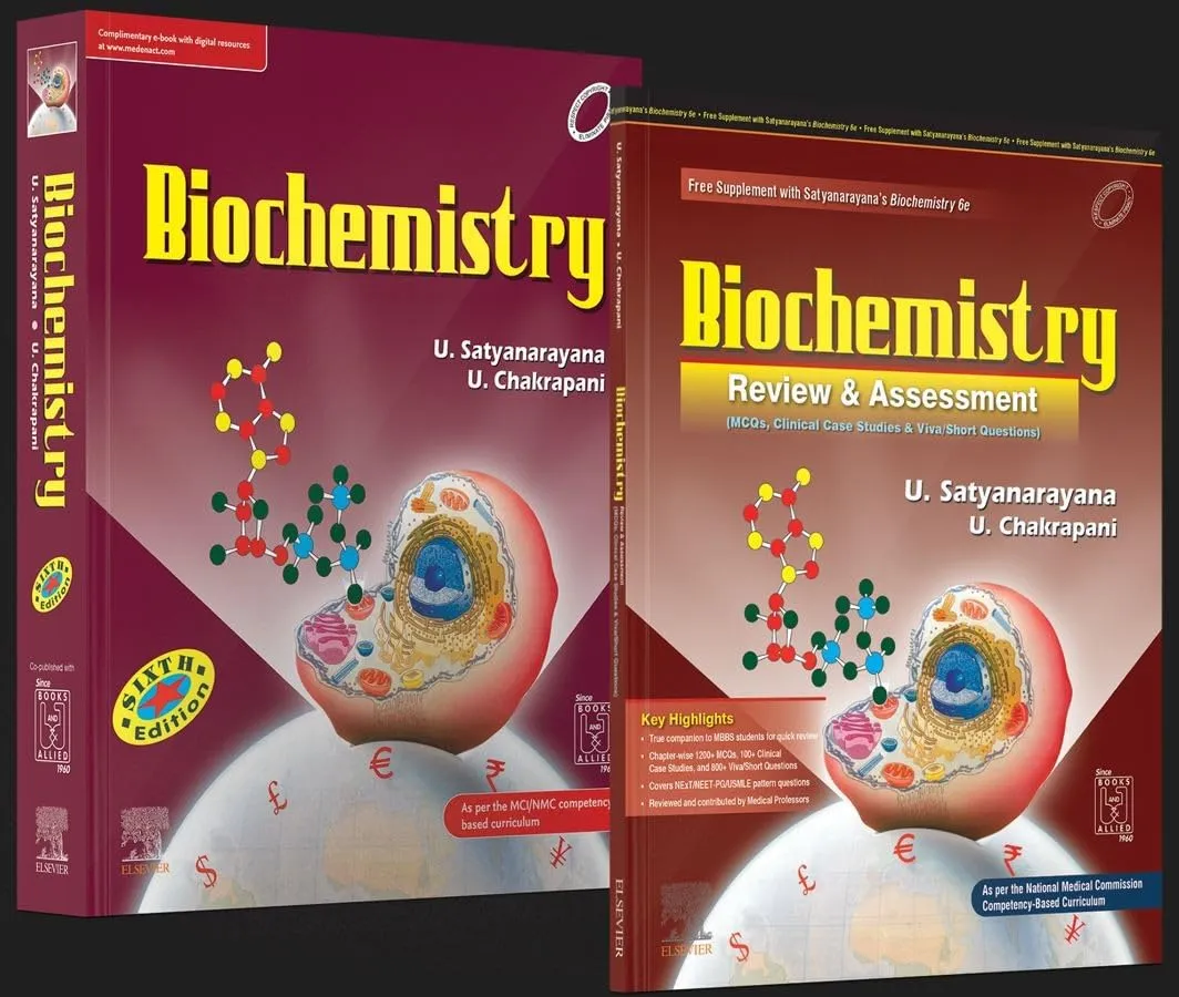 Biochemistry -6E with Biochemistry Review & Assessment Includes MCQs, Clinical Case Studies, Viva/Short Questions -1E
