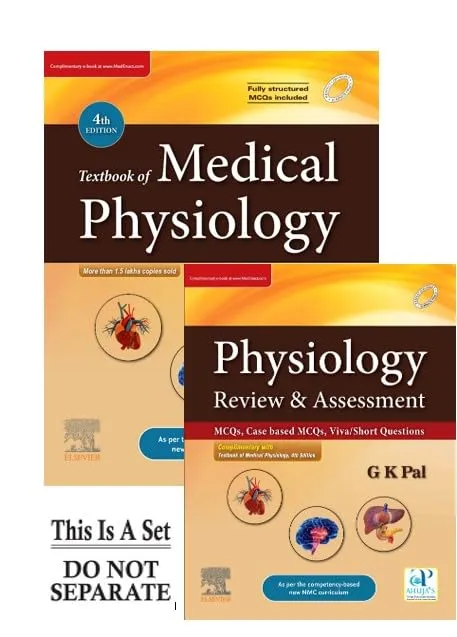 Textbook of Medical Physiology -4E & Physiology: Review & Assessment (MCQs, Clinical Case Studies, Viva/Short Questions) -1E